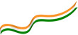 Indian Flag Independence Day Wavy Line Ribbon