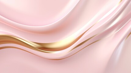 Poster - 3D pale pink with gold liquid background, fluid splash, swirl on white. Luxury golden flow. luxus gold background dynamic flow wave