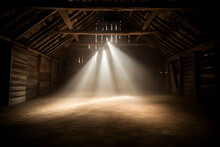 Rays Of Light In The Barn. Neural Network AI Generated Art