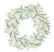 Handpainted watercolor christmas wreath