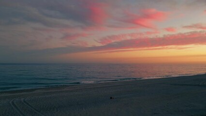 Wall Mural - Sunset on the romantic beach