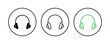 © AAVAA - Headphone icon set. Headvector icon symbols