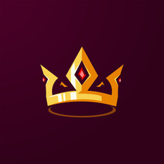 Wall Mural - Crown King logo design vector