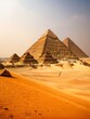 Scenic view of Pyramids 