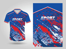 Blue Jersey Design, Sport Jersey Pattern, Blue Sport Background