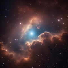 Wall Mural - gorgeous space and twinkling stars background image with nebula gas cloud