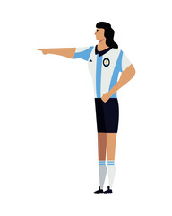 Poster - soccer argentina player cartoon