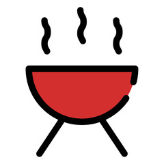 Canvas Print - barbecue grill icon