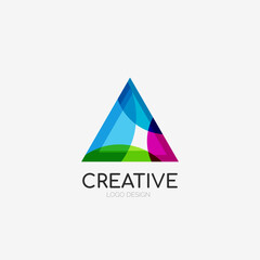 Poster - Triangle abstract logo, business emblem icon