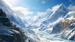 beautiful Jungfraujoch alps mountain landscape