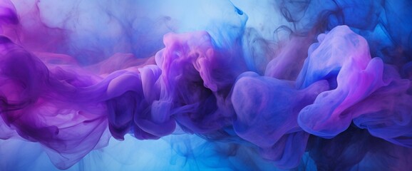 Wall Mural - blue purple abstract background, luxury colored smoke, acrylic paint underwater explosion, cosmic sw