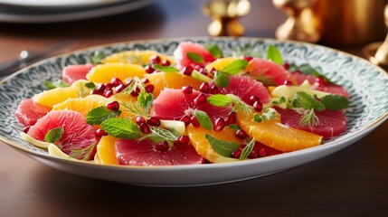 citrus, colorful, food, plate, meal, snack, gourmet, closeup, dish, fresh