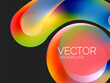 © antishock - Beautiful flowing round shapes and circles abstract background. Liquid color bubble composition