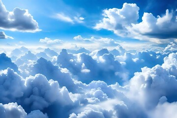 Wall Mural - **blue sky background with clouds--