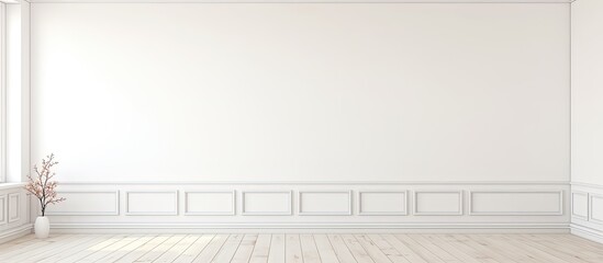 Poster - Blank, white-tiled room in a fresh apartment.