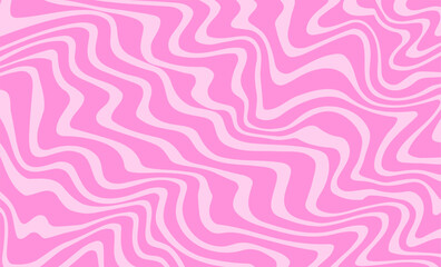 Wall Mural - pink wavy line abstract psychedelic retro trendy 60s 70s background