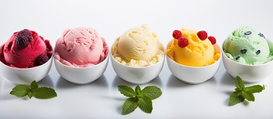 Poster - Assorted fruit-flavored ice cream