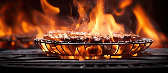 Canvas Print - Flame on grill