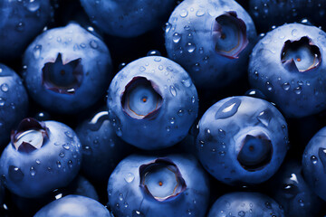 Wall Mural - Blueberries close up