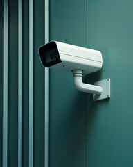 security camera on a wall