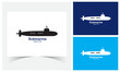 © Mahbub01935 - Black And White Submarine Logo Design Template.