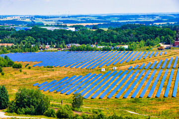 Wall Mural - solar cell plantation for renewable energy production