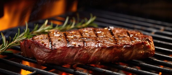 Poster - Grilled steak closeup