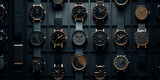 Fototapeta  - high-end watches neatly arranged