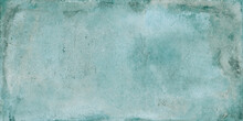 Blue Background, Aqua Green Old Painted Exterior Wall Background Texture, Rustic Marble Design Decorative Tiles.