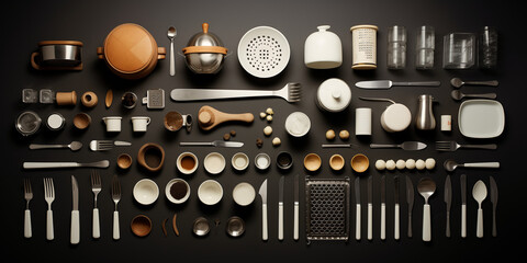 kitchen things set concept