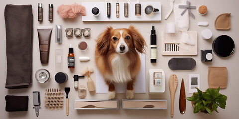 Poster -  pet grooming concept