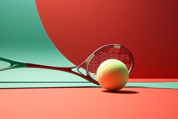 Wall Mural - Abstract poster design for tennis