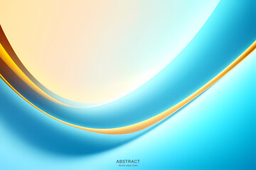 Abstract Blue Gold Background. colorful wavy design wallpaper. creative graphic 2 d illustration. trendy fluid cover with dynamic shapes flow.