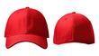 © twilight mist - Blank red baseball cap, mockup, isolated on white