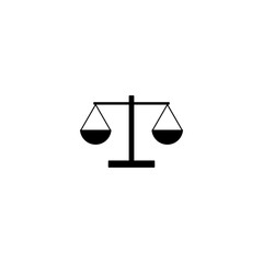 Justice icon.  Justice Scale Icon  isolated on white background 