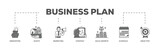 Fototapeta  - Business people infographic icon flow process which consists of business, people, agreement, collaboration, communication and success icon live stroke and easy to edit 