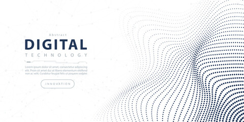 Abstract digital technology hi-tech futuristic grey white background, cyber information communication, innovation future tech data, internet network connection, Ai big data lines dots, circuit vector