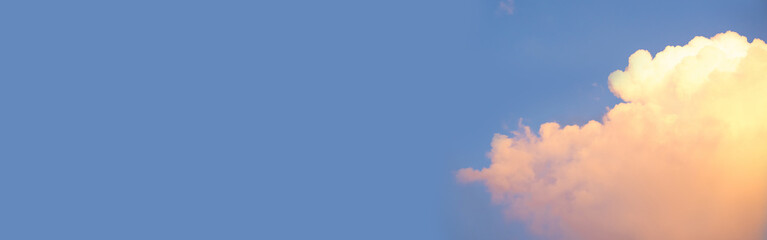 Wall Mural - web banner nature and landscape concept with twilight sky after sunset