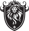 Ornate Royal Heraldry Vector Black Icon Sovereign Coat of Arms Black Vector Emblem