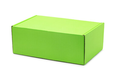 Wall Mural - Closed blank green packaging paper box