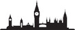 Cityscape Emblem Black Vector Design Urban Landmark Icon Vector London