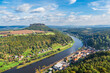 Blick über die Elbe auf die Sächsische Schweiz