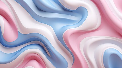 Sticker - Wavy abstract background. Brightly colored polymer surface with a wavy shape. A dynamic plastic form.