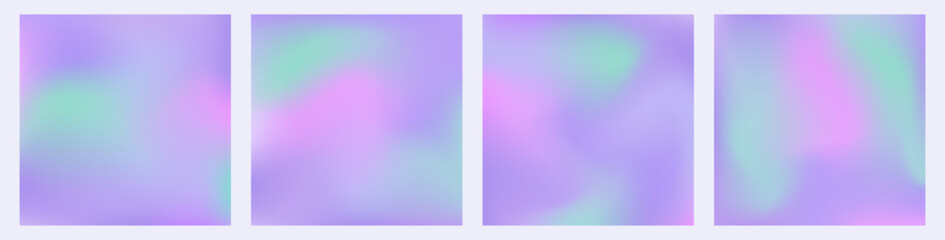 Wall Mural - square empty cards with blurred backgrounds, mesh backdrops, decorations, blank templates, vector il
