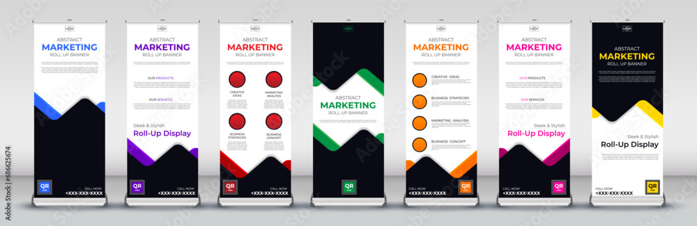 Creative roll up Banner Design for meetings, Street Business ...