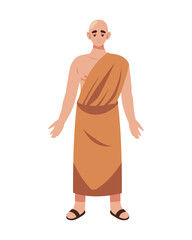 Sticker - buddhist monk standing