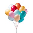 Colorful balloons isolated on white background, clipping path included in file.