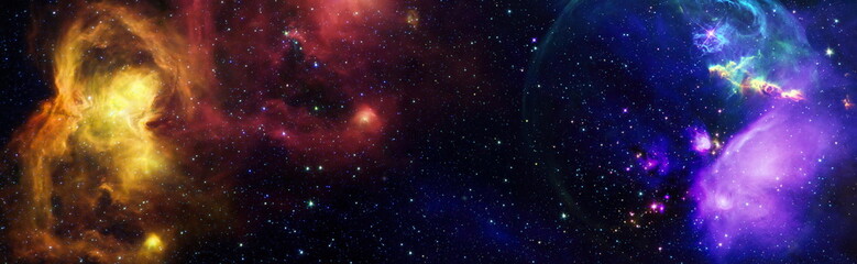 Wall Mural - stars and galaxies in outer space showing the beauty of space exploration. elements furnished by nas