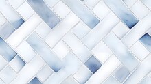 A Blue And White Herringbone Tile Pattern