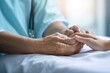© AKKA - Trustful Moment Healthcare Connection Empathy In Medicine Doctor-Patient Bond Doctor hold the patient hand